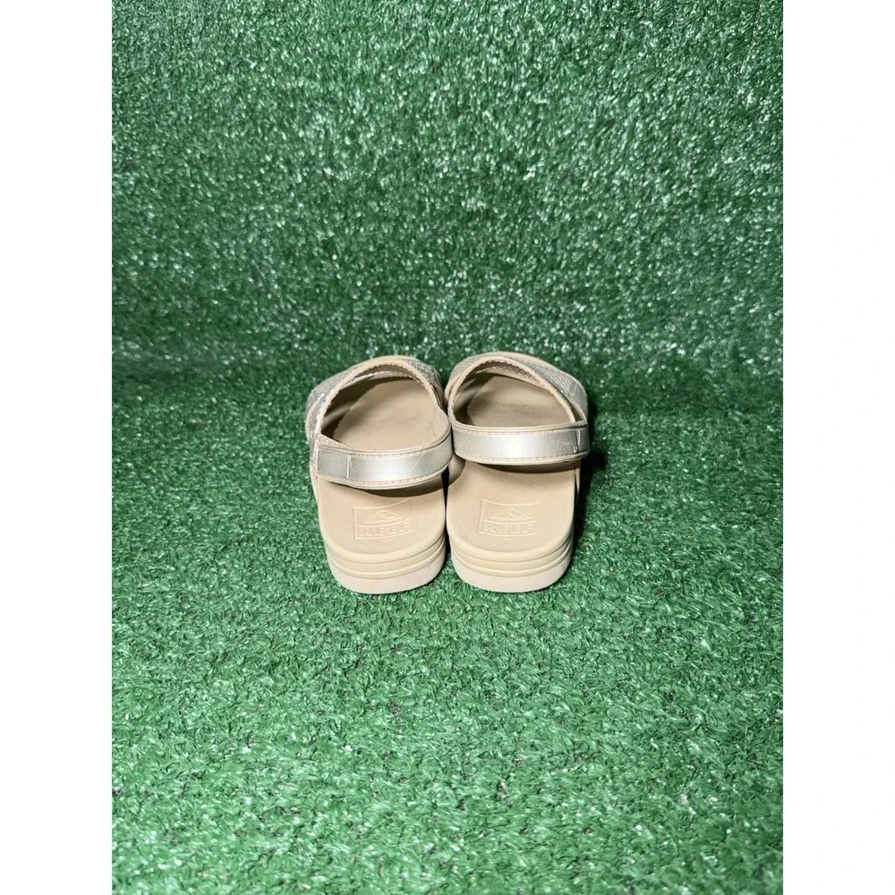 REEF Water Vista Sandals Toddler Kids Size 10 EU 26 Beige Beach Slides EVA